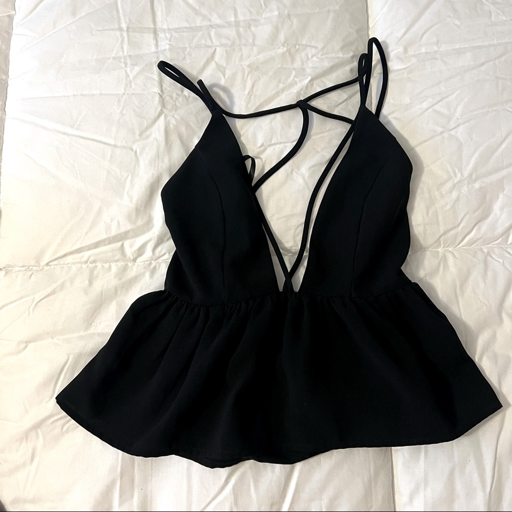 Urban Outfitters Black Strappy Tank